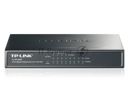 Коммутатор  TP-Link SMB TL-SG1008P Коммутатор 8-port Gigabit Switch с 4 портами РоЕ