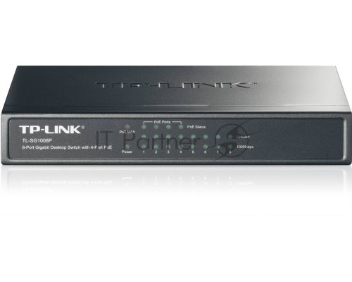 Коммутатор  TP-Link SMB TL-SG1008P Коммутатор 8-port Gigabit Switch с 4 портами РоЕ