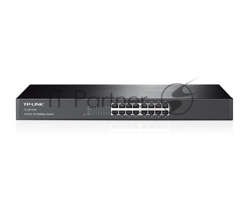 Сетевой коммутатор  TP-Link SMB TL-SF1016 Коммутатор 16-port 10/100M Desktop Switch, 16 10/100M RJ45 ports, Plastic case