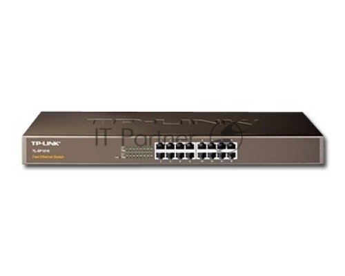 Сетевой коммутатор  TP-Link SMB TL-SF1016 Коммутатор 16-port 10/100M Desktop Switch, 16 10/100M RJ45 ports, Plastic case