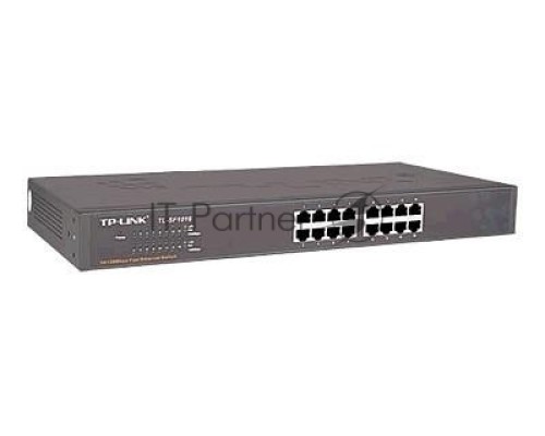 Сетевой коммутатор  TP-Link SMB TL-SF1016 Коммутатор 16-port 10/100M Desktop Switch, 16 10/100M RJ45 ports, Plastic case