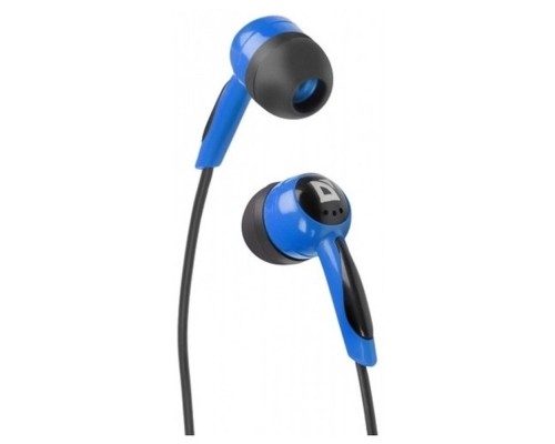 [Наушники] Defender Basic 604 черный + голубой [63608]