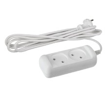 ЭРА Б0028359 Удлинитель электрический U-2-1,5m-2x1 без заземления 2 розетки 1,5м ПВС 2x1 мм2 10А 