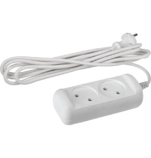 ЭРА Б0028359 Удлинитель электрический U-2-1,5m-2x1 без заземления 2 розетки 1,5м ПВС 2x1 мм2 10А 