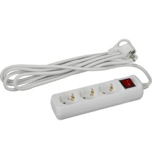 ЭРА Б0028378 Удлинитель электрический U-3es-3m-3x1 с заземлением с выключателем 3 розетки 3м ПВС 3x1 мм2 16А