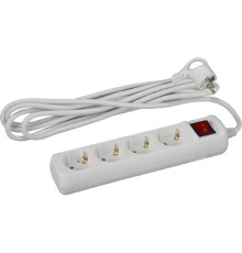 ЭРА Б0028381 Удлинитель электрический U-4es-3m-3x1 с заземлением с выключателем 4 розетки 3м ПВС 3x1 мм2 16А