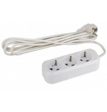 ЭРА Б0035750 Удлинитель электрический UX-3e-3m с заземлением 3 розетки 3м ПВС 3x0,75мм2 10А  