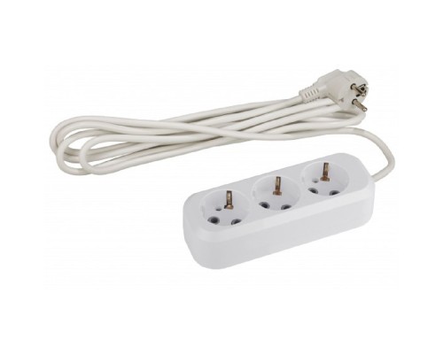 [ЭРА Удлинители бытовые, Сетевые фильтры] ЭРА Б0035750 Удлинитель электрический UX-3e-3m с заземлением 3 розетки 3м ПВС 3x0,75мм2 10А  