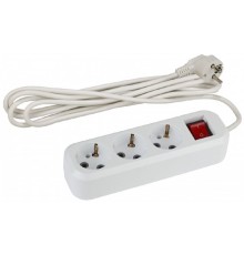 ЭРА Б0035755 Удлинитель электрический UX-3es-5m с заземлением с выключателем 3 розетки 5м ПВС 3x0,75мм2 10А