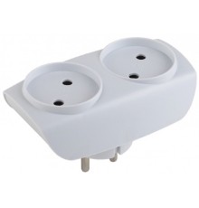 ЭРА C0045520 Разветвитель SP-2-W белый 2гн, без заземл