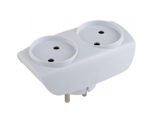 [ЭРА Удлинители бытовые, Сетевые фильтры] ЭРА C0045520 Разветвитель SP-2-W белый 2гн, без заземл
