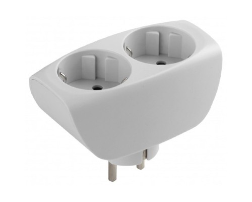 [ЭРА Удлинители бытовые, Сетевые фильтры] ЭРА C0045528 Разветвитель SP-2e-W белый 2 гн. с заземлением