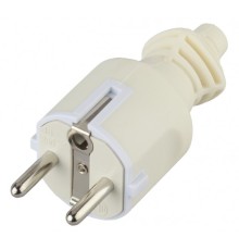 ЭРА Б0019188 Вилка кабельная V4(W) c заземлением 16A прямой ввод белая