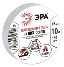 ЭРА C0036553 ПВХ-изолента 15ммх10м белая  [043874]