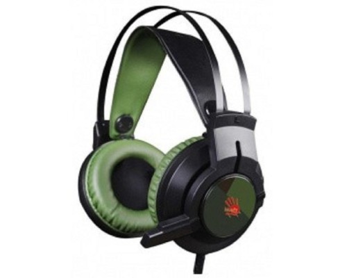 [Наушники] A4 Bloody J450 черный/зеленый 2.2м мониторы оголовье