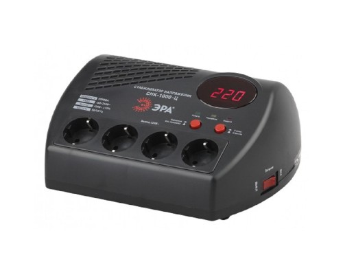 [ЭРА Стабилизаторы напряжения] ЭРА Б0031072 СНК-1000-Ц Стабилизатор напр. компакт, ц.д., 160-260В/220В, 1000ВА