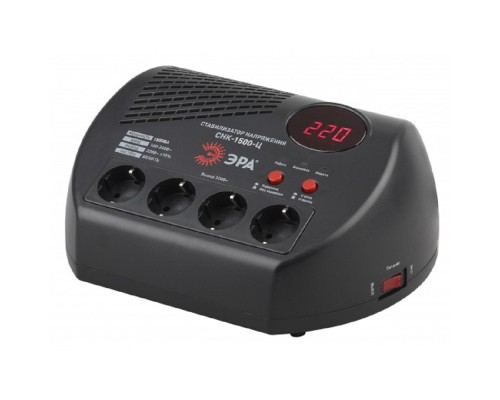 [ЭРА Стабилизаторы напряжения] ЭРА Б0031073 СНК-1500-Ц Стабилизатор напр. компакт, ц.д., 160-260В/220В, 1500ВА