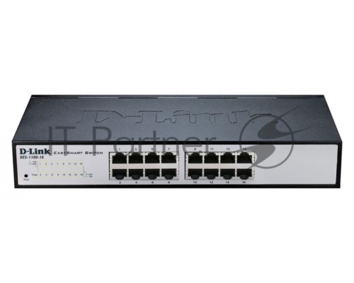 Сетевое оборудование D-Link DES-1100-16/A2A Настраиваемый компактный коммутатор EasySmart с 16 портами 10/100Base-TX
