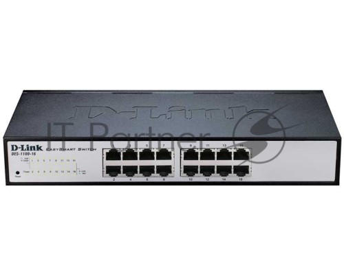 Сетевое оборудование D-Link DES-1100-16/A2A Настраиваемый компактный коммутатор EasySmart с 16 портами 10/100Base-TX