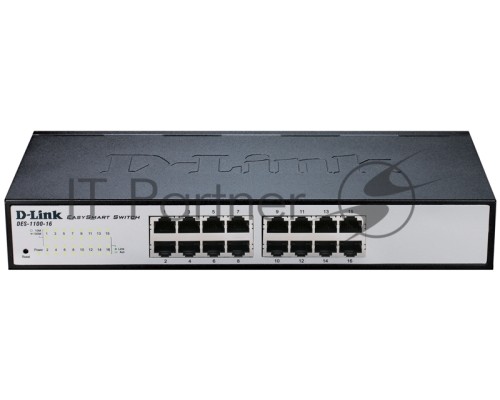 Сетевое оборудование D-Link DES-1100-16/A2A Настраиваемый компактный коммутатор EasySmart с 16 портами 10/100Base-TX