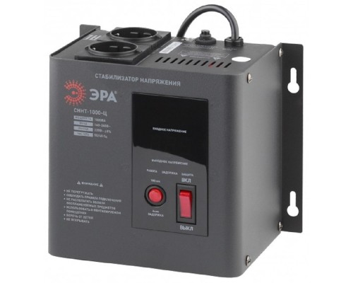 [ЭРА Стабилизаторы напряжения] ЭРА Б0020166 СННТ-1000-Ц Стабилизатор напряжения настенный, ц.д., 140-260В/220/В, 1000ВА
