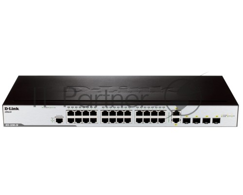 Сетевое оборудование D-Link DES-3200-28/C1A Управляемый коммутатор 2 уровня с 24 портами 10/100BASE-T + 2 комбо-портами 1000Base-T/SFP