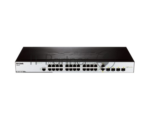 Сетевое оборудование D-Link DES-3200-28/C1A Управляемый коммутатор 2 уровня с 24 портами 10/100BASE-T + 2 комбо-портами 1000Base-T/SFP