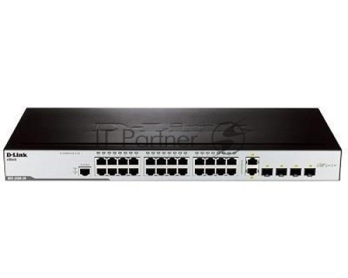 Сетевое оборудование D-Link DES-3200-28/C1A Управляемый коммутатор 2 уровня с 24 портами 10/100BASE-T + 2 комбо-портами 1000Base-T/SFP