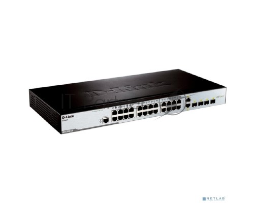 Сетевое оборудование D-Link DES-3200-28/C1A Управляемый коммутатор 2 уровня с 24 портами 10/100BASE-T + 2 комбо-портами 1000Base-T/SFP