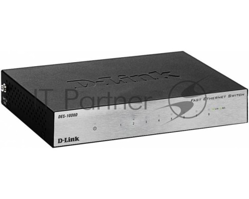 Сетевое оборудование D-Link DES-1008D/(K2A/K3A)RU/J1A/J2A/L2A/L2B Неуправляемый коммутатор с 8 портами 10/100Base-TX