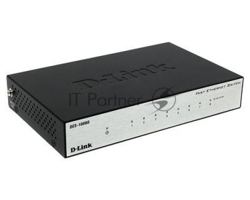 Сетевое оборудование D-Link DES-1008D/(K2A/K3A)RU/J1A/J2A/L2A/L2B Неуправляемый коммутатор с 8 портами 10/100Base-TX