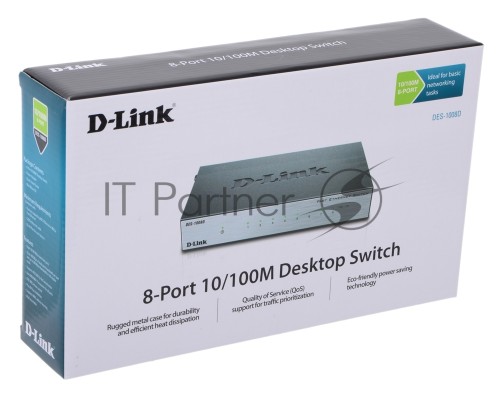 Сетевое оборудование D-Link DES-1008D/(K2A/K3A)RU/J1A/J2A/L2A/L2B Неуправляемый коммутатор с 8 портами 10/100Base-TX