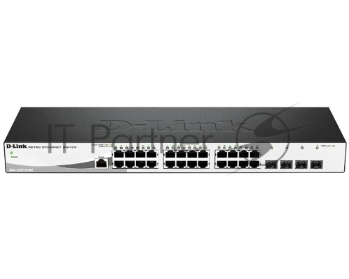 Управляемый коммутатор D-Link DGS-1210-28/ME/A2A  2 уровня с 24 портами 10/100/1000Base-T и 4 портами 1000Base-X SFP
