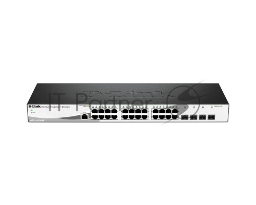 Управляемый коммутатор D-Link DGS-1210-28/ME/A2A  2 уровня с 24 портами 10/100/1000Base-T и 4 портами 1000Base-X SFP