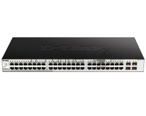 Сетевое оборудование D-Link DGS-1210-52/ME/A1A/FTA1A PROJ управляемый  коммутатор, стальной корпус,  with 48 10/100/1000Base-TX, with 4  SFP 