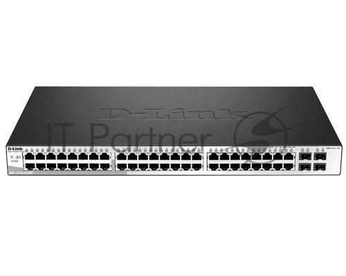Сетевое оборудование D-Link DGS-1210-52/ME/A1A/FTA1A PROJ управляемый  коммутатор, стальной корпус,  with 48 10/100/1000Base-TX, with 4  SFP 