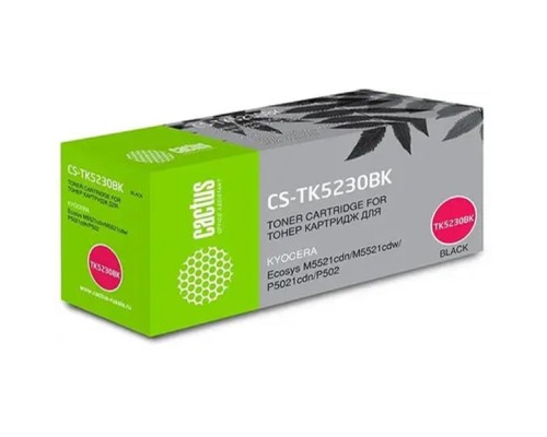 [расходные материалы] CACTUS TK-5230Bk Тонер-картридж для Kyocera P5021cdn/M5521cdn, Bk, 2,6K