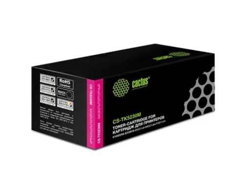 [расходные материалы] CACTUS TK-5230M Тонер-картридж для Kyocera P5021cdn/M5521cdn, M, 2,6K