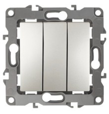 Эра Б0019302 12-1107-15 Выключатель тройной, 10АХ-250В, Эра12, перламутр