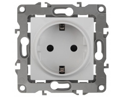 [ЭРА Розетки, выключатели] Эра Б0029234 12-2011-01 Розетка 2P+E Schuko, 16АХ-250В, винт, без м.лапок, Эра12, белый