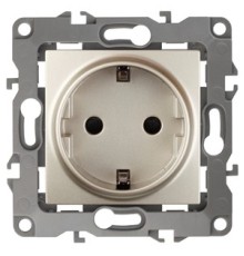 Эра Б0014678 12-2101-04 Розетка 2P+E Schuko, 16АХ-250В, Эра12, шампань