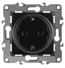 Эра Б0014680 12-2101-06 Розетка 2P+E Schuko, 16АХ-250В, Эра12, чёрный