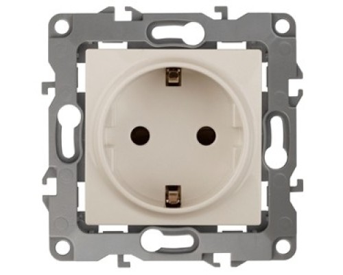 [ЭРА Розетки, выключатели] Эра Б0014688 12-2102-02 Розетка 2P+E Schuko со шторками, 16АХ-250В, Эра12, слоновая кость