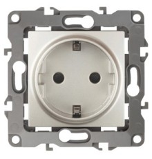 Эра Б0019326 12-2102-15 Розетка 2P+E Schuko со шторками, 16АХ-250В, Эра12, перламутр