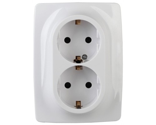 [ЭРА Розетки, выключатели] Эра Б0031228 12-2106-01 Розетка 2X2P+E Schuko, 16АХ-250В, Эра12, белый