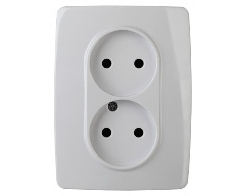 [ЭРА Розетки, выключатели] Эра Б0031238 12-2107-01 Розетка 2X2P, 16АХ-250В, Эра12, белый