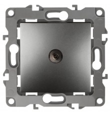 Эра Б0027437 12-3102-12 Розетка TV проходная, Эра12, графит