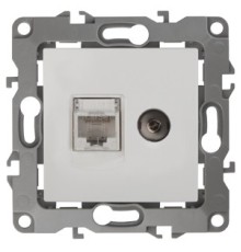Эра Б0027441 12-3110-01 Розетка информационная RJ45+TV, Эра12, белый
