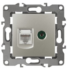 Эра Б0027450 12-3110-15 Розетка информационная RJ45+TV, Эра12, перламутр