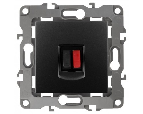 [ЭРА Розетки, выключатели] Эра Б0027455 12-3111-05 Розетка аудио, Эра12, антрацит